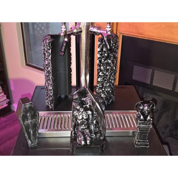 Halloween Kegerator Tap Tower Set: Skull, Gargoyle, Coffin - Hand Finished - Picture 6 of 8